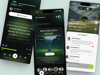 EchoStream - Mobile for Mental Care app app design app ui design application application ui design graphic design health app ios app iphone app mobile app mobile app ui mobile design mobile ui ui uiux ux