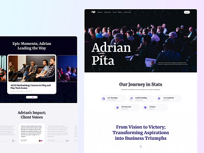 Adrian Pita Website Design business website minimal website personal website ui ui design uiux user interface web design website