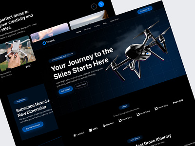 Drone Delivery Landing Page 3d branding dashbord drone graphic design logo real estate travel ui ux