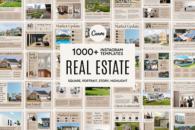 Real Estate Canva Template 3d animation branding canva icon canva post canva story canva template design graphic design illustration logo real estate branding real estate canva template real estate design real estate icon real estate post real estate story ui ux vector