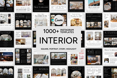 Interior Canva Template 3d animation branding canva bundle canva design canva post canva story canva template design graphic design illustration interior canva interior canva template interior design interior post interior story logo ui ux vector