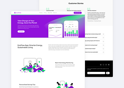 EcoFlow Landing Page branding dailyui greenenergy landingpage ui