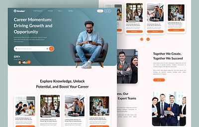 "Finder: A Professional Platform for Career career growth career platform clean ui creative layout design inspiration dribbble showcase freelancers job portal landing page minimalist design modern design professional website responsive design typography ui design user experience user interface ux design web design website concept