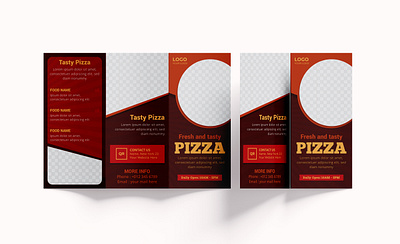 Pizza trifold brochure template design print