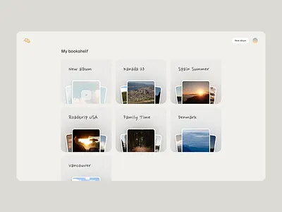 Memory Lane — Bookshelf v6 album bookshelf overview projects ui