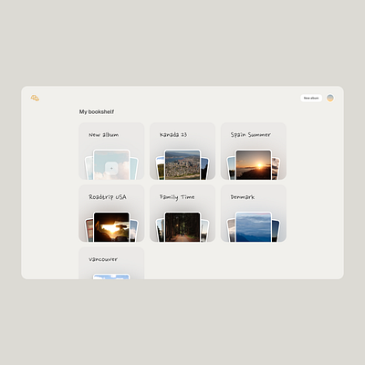 Memory Lane — Bookshelf v6 album bookshelf overview projects ui