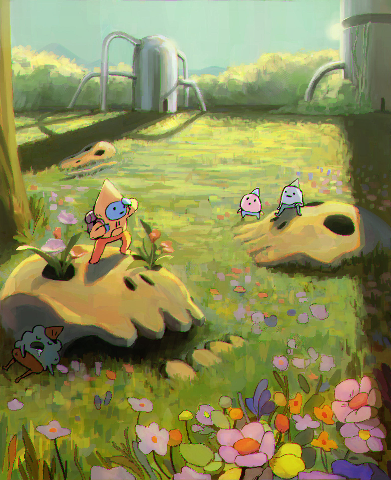 Adventure background background design character character design dribbble illustration landscape skull