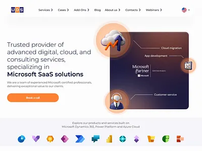 Business website for Microsoft Partner animations business design industry landing ui uidesign ux website