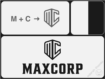 Logo design for Maxcorp. brand identity brand identity designer brandidentity branding corporate logo logo logo designer mc mc logo mclogo minimal minimalist logo monocolor logo vector