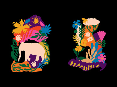 Artis Zoomeravonden spot illustrations 1 amsterdam artis bee colorful elephant fauna flora floral flowers illustration nature vector wildlife zoo