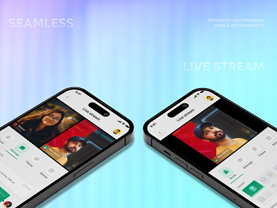 Live Streaming App - Intuitive & Seamless Experience 🎥 app interface app ui chat overlay creator tools custom themes innovative app interactive app live stream live streaming app mobile app design modern app real time engagement seamless experience streaming app user friendly design user interface ux design video layout video streaming waiting room