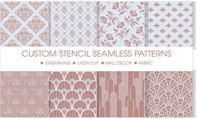 Stencil Seamless Pattern design design graphic design illustratio illustration vector