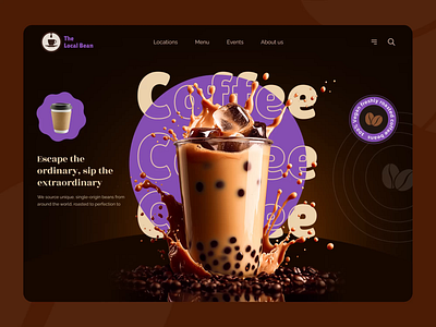 Coffee Shop Landing Page | UI | Food | Website animation coffee ui coffee web ui coffee website landing page design agency first fold ui graphic design indian design agency landing page ui motion graphics ui ux website ui