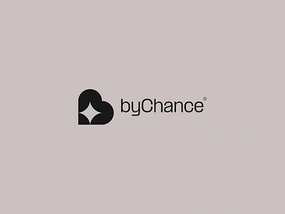 ByChance Brand ID ai ai app ai dating app brand identity branding dating app identity logo logo design mark negative space symbol visual identity