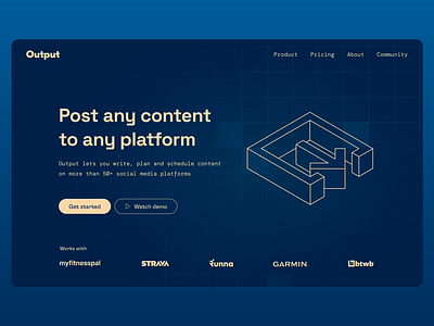 Output - Content Management Platform branding content creation content planning content scheduling design landing page design landing page ui landing page ui design marketing tools media platform multi platform social media management social media marketing ui design ux design web design web ui web ux website design website landing page