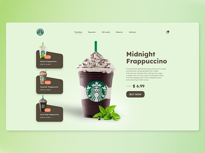 Starbucks coffee // UI design concept banner branding concept design digital graphic design illustration landing page logo pitch deck presentation ui ux web design