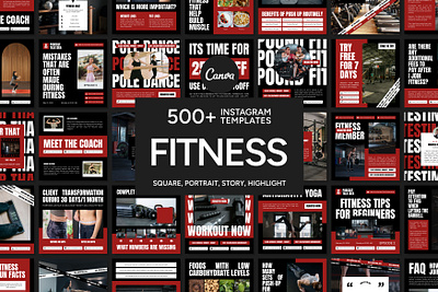 Fitness Red Template 3d animation branding design fitness brand fitness branding fitness canva fitness content fitness design fitness engagement fitness marketing fitness template graphic design illustration logo motion graphics poster ui ux vector