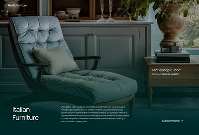 Furniture Store Design blue design designer experience furniture sofa ui user experience ux webdesign website