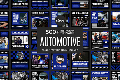 Automotive Blue Template 3d animation automotive bundle automotive canva automotive icon automotive instagram automotive pack automotive post automotive social media automotive story banner branding design graphic design illustration logo motion graphics ui ux vector