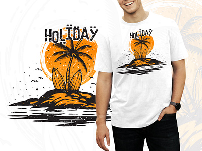 Surfing beach summer holiday adventure t shirt design vacation