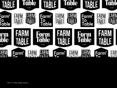 Farm To Table logo badge Options badge branding design emblem food graphic design identity label logo logo design typeface visual identity