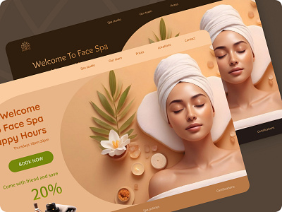 Website for Spa salon spa salon ui ux uxui design web design website