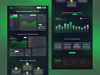 Crypto Edge - Landing Page Design crypto crypto app crypto dashboard crypto web landing page trading web ui web web design