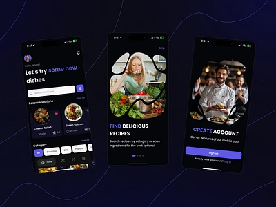 CookIT - Recipe Discovery App app design branding cook cooking cooking app design figma food food recipe app home page insperation ios logo mobile mobile app mobile ui onboarding recipe ui ux