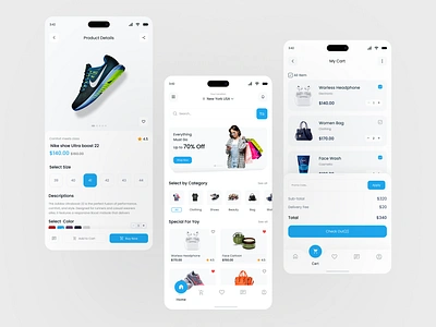 E-commerce Mobile App animation app design dipa inhouse ecommerce fashion item list marketplace mobile app mobile design onlineshop saas sell shop shopify shopping startup store ui design