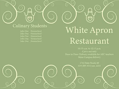 Menu Cover graphic design