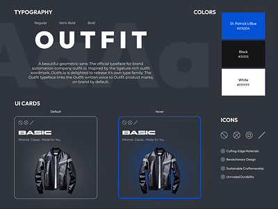 UI Elements, Colors, & Typography apparel clothing dailyui dark ecommerce figma figma design minimal modern startup typography ui ui cards ui design ui elements user interface design website website design