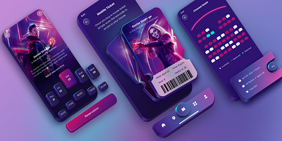 Movie Ticket Booking App Design branding graphic design ui