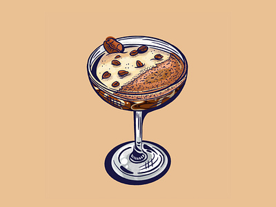 Espresso Martini alchohol beans branding cocktail cocktail menu coffee design drawing drink espresso glass hand drawn illustration line martini retro traditional