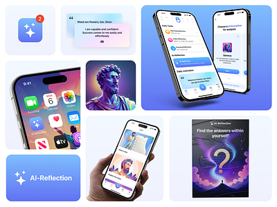 AI Reflection app design design graphic design ios app ui