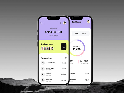 Finance App UI UX Design app bank app banking design finance finance app minimalist mobile money payment transection transfer ui ui design ux ux design wallet