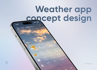 Weather Mobile App | UI Creative Concept concept creative design mobile app modern ui ux visual design weather