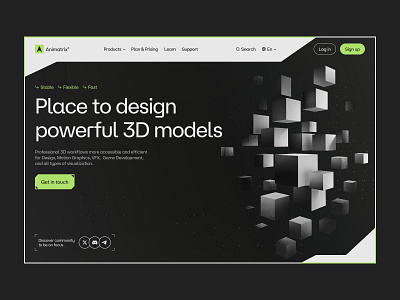 3D Design Web Interface business creative design creative website design studio digital studio home page interface landing page landingpage modern website service startup ui ux