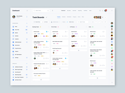 Task Management Board UI Design dashboard design ui ui design ui ux web design