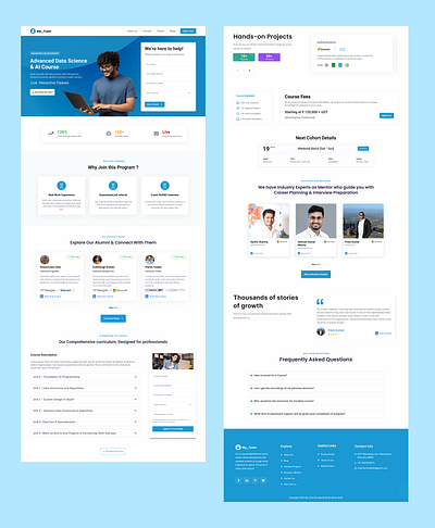 EdTech Web UI Design landing page ui ui design ui ux web design