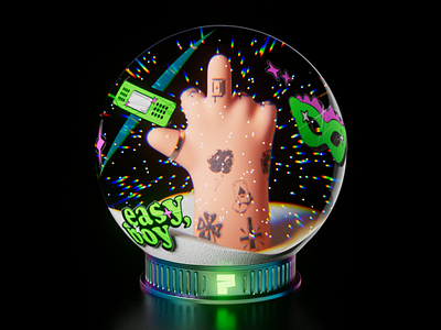 FREE 3D ANIMATED GREETING 3d 3d candy 3d hand ae after affects animation christmas customisable free free project greeting holiday motion graphics new year snow snowglobe