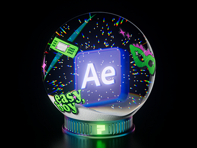 FREE 3D ANIMATED GREETING 3d 3d candy ae after effects animation button christmas free free assets greeting holiday logo motion graphics new year snow snowglobe