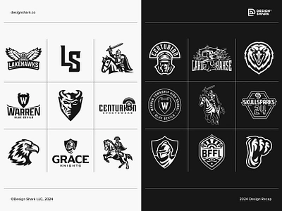 Year In Review | 2024 Design Recap apparel athletics bold brand identity branding clean hawk illustration knights logo logo design masco design mascot logo mascots modern sports sports branding typography vector visual identity