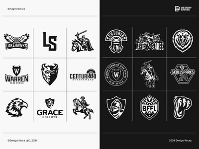 Year In Review | 2024 Design Recap apparel athletics bold brand identity branding clean hawk illustration knights logo logo design masco design mascot logo mascots modern sports sports branding typography vector visual identity