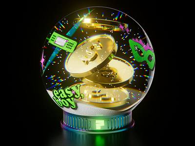 FREE 3D ANIMATED GREETING 3d 3d candy 3d coin ae after effects animation christmas coins customizable free free assets free project gold holiday motion graphics new year snowglobe