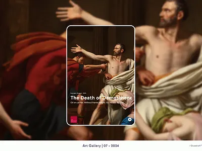 Art Gallery /Concept/ app clean duxedraft interaction design minimal motion graphics museum ui