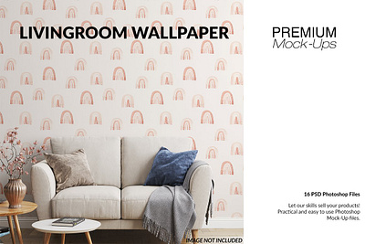 Various Living Room Wallpaper Mockup adhesive living room wallpaper living room wallpaper mockup mock up mockup mockups paper papers wall wall decal wall decals wall sticker wall stickers wallpaper wallpaper mockup wallpapers walls