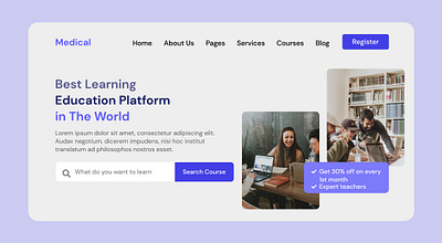 Educational Website app bramding designsystem logo ui ux webdesign