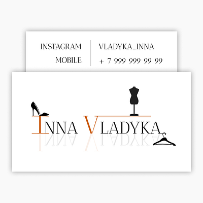 Inna Vladyka / стилист business card design design business card digital products web design webdesign