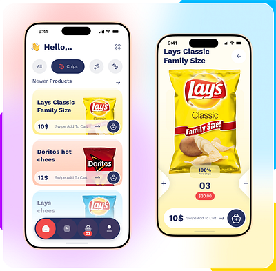 Supermarket User Experience desing mobile ui ux