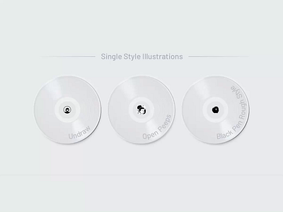 Rotating Vinyl Record on hover clean design ui visual design web